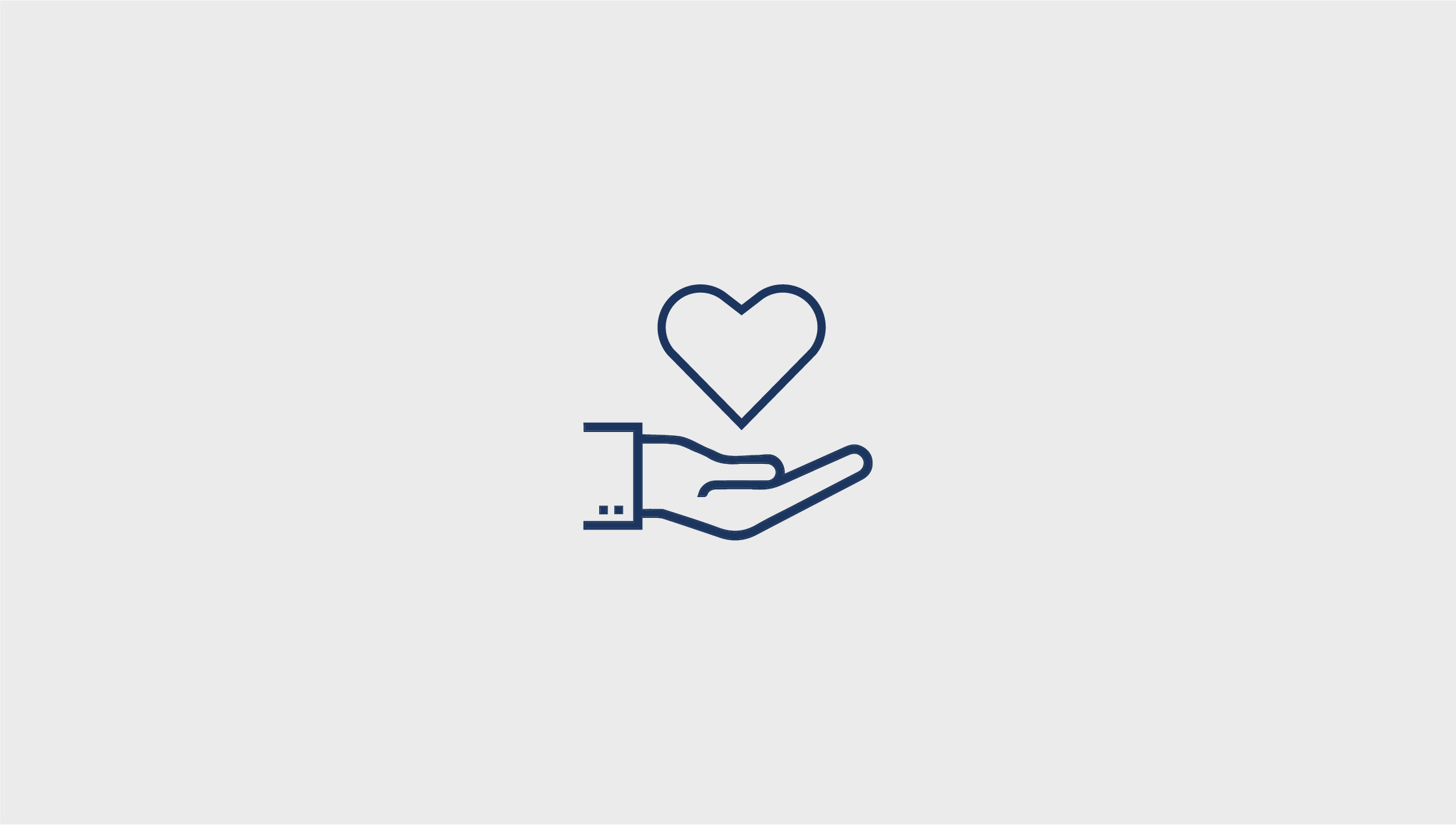 Icon of hand holding heart.